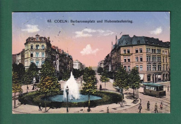 KÖLN - Barbarossaplatz - Tram - 1915