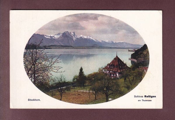 SCHLOSS RALLIGEN am Thunersee Stockhorn - 1939 // Eckbug //