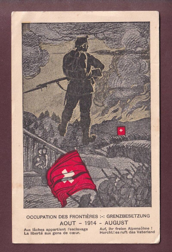 OCCUPATION DES FRONTIERES 1914 // pli d'angle //
