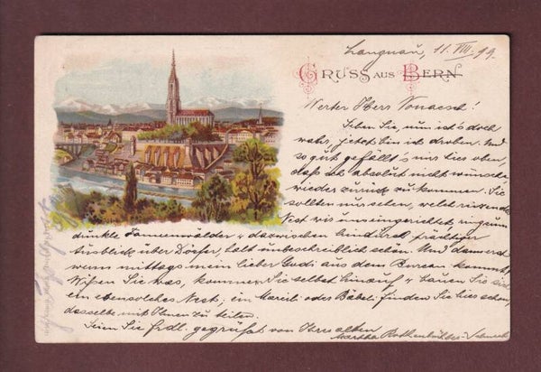 Gruss aus BERN - 1899 Litho Künzli