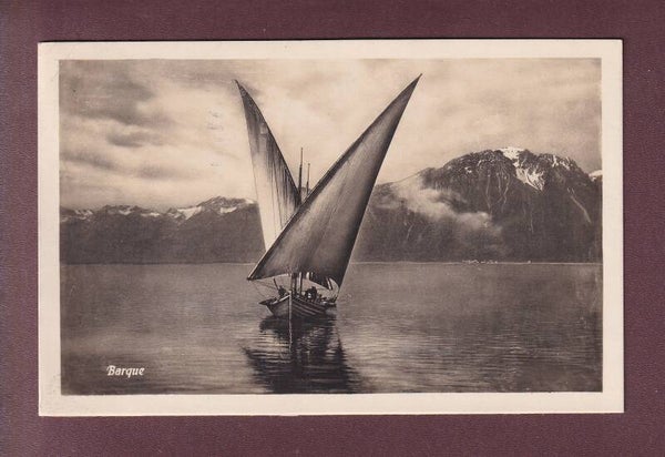 BARQUE DU LEMAN - 1928 // pli d'angle //