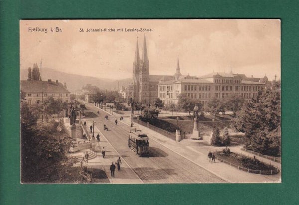 FREIBURG - St. Johannis-Kirche - Tram - 1914
