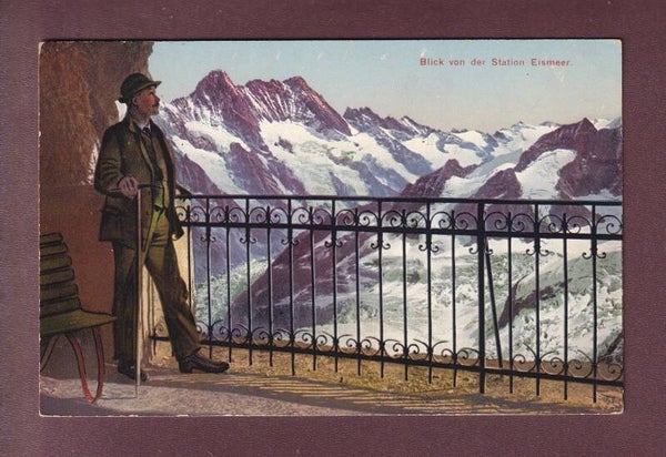 Jungfraubahn - Blick von der STATION EISMEER - 1914