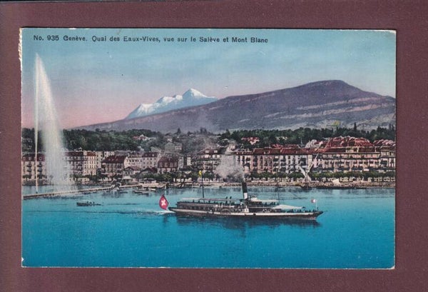 GENEVE - Jet d'eau - Bateau CGN