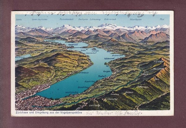 ZÜRICHSEE - Vogelschau - 1928