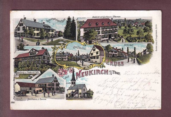 Gruss aus NEUKIRCH an der Thur - 1901 Litho Guggenheim
