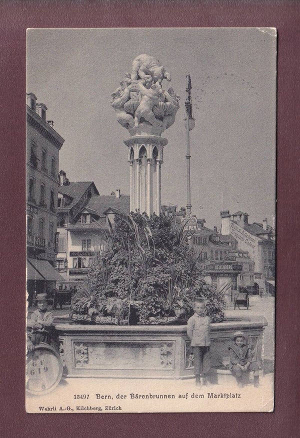 BERN - Bärenbrunnen - Kinder - 1906