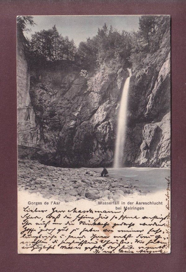 AARESCHLUCHT bei Meiringen - Wasserfall - 1904