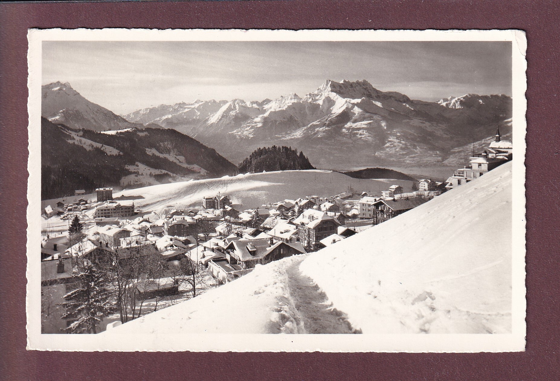 LEYSIN sous la neige - Dents du Midi