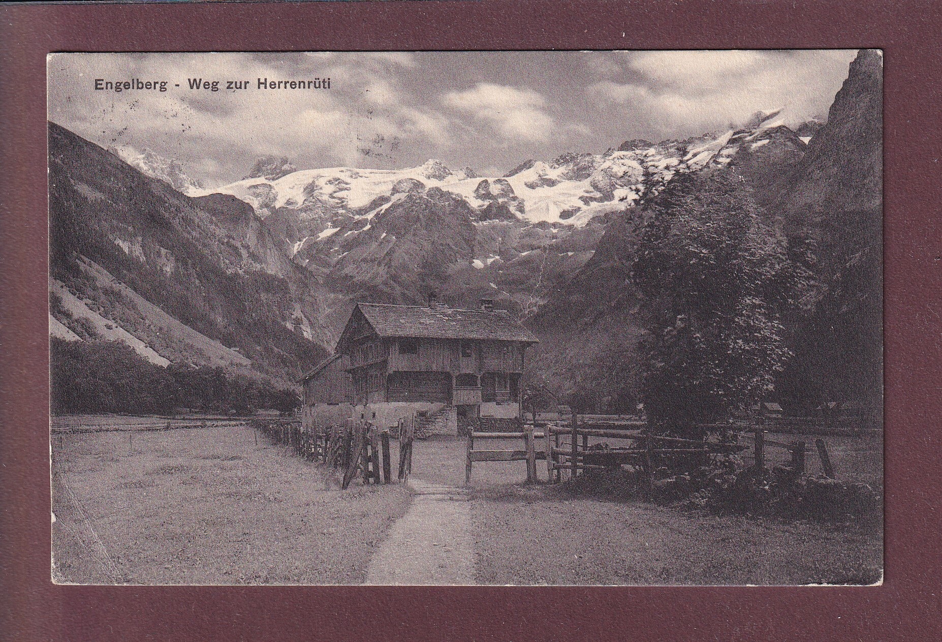 ENGELBERG - Weg zur Herrenrüti - 1924 // Eckbug //