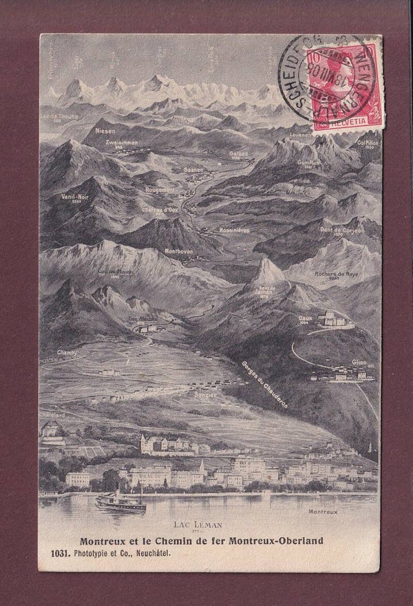 MONTREUX et ligne MOB - 1908
