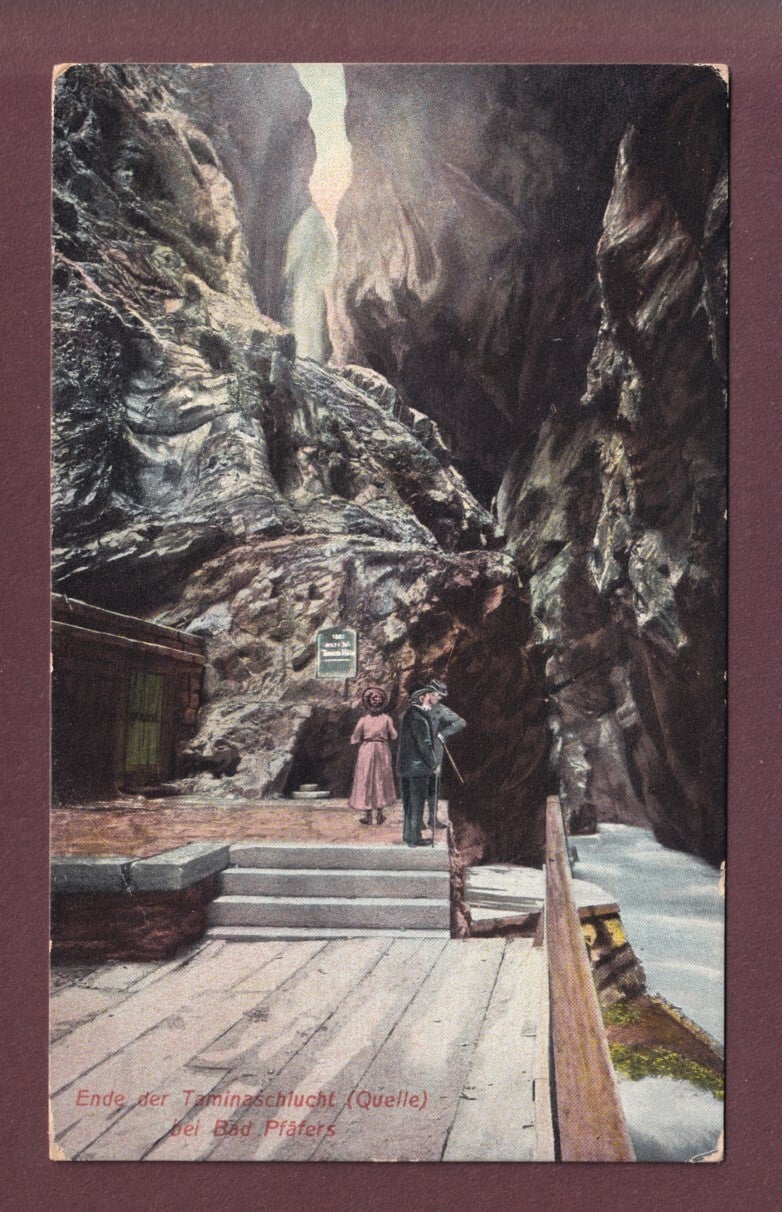 Ende der TAMINASCHLUCHT bei Bad Pfäfers - 1911