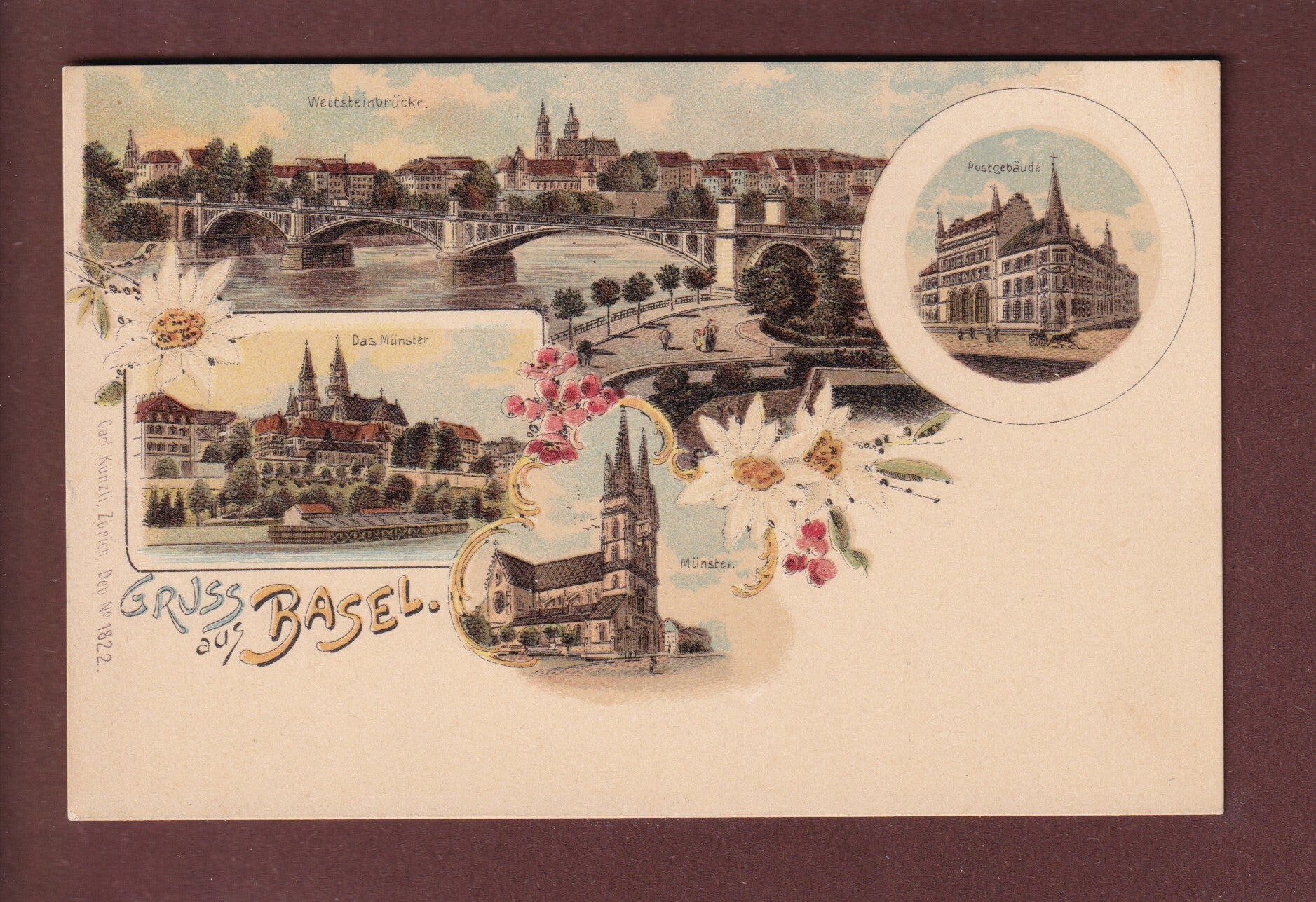 Gruss aus BASEL - Litho Künzli