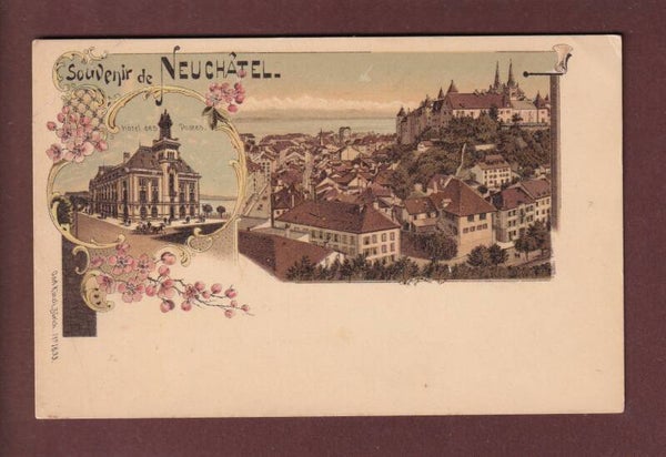 Souvenir de NEUCHÂTEL - Litho Künzli