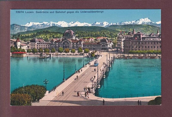 LUZERN - Seebrücke - Bahnhof