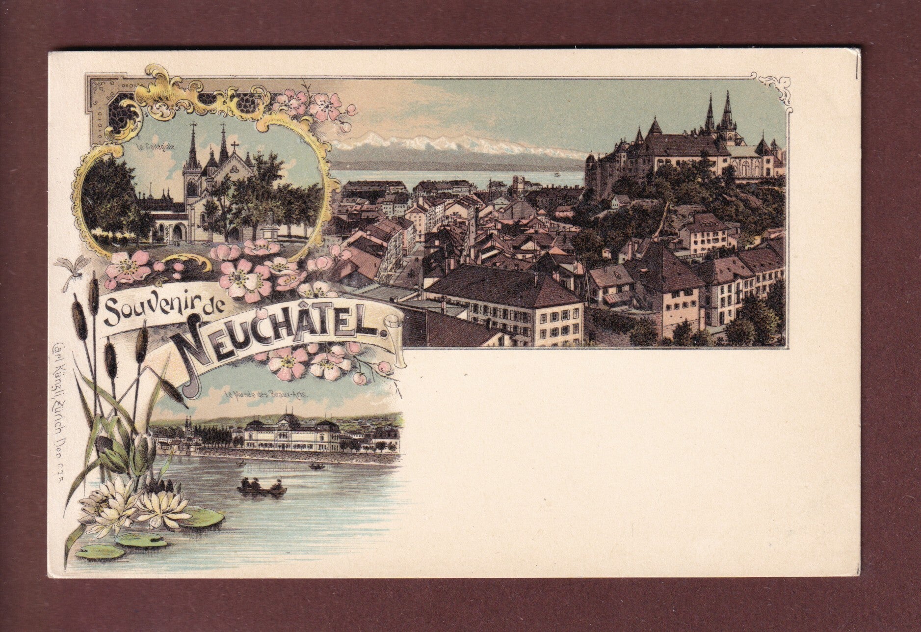 Souvenir de NEUCHÂTEL - Litho Künzli