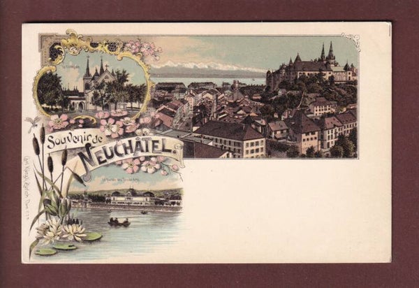 Souvenir de NEUCHÂTEL - Litho Künzli