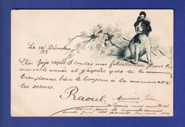 CHIEN / HUND - 1899 Litho Künzli