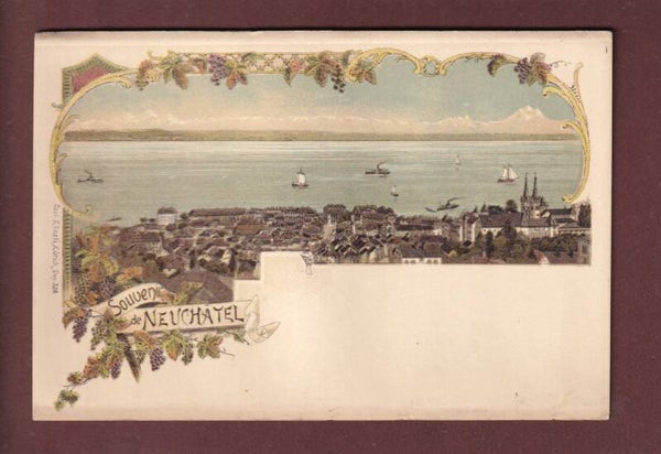 Souvenir de NEUCHÂTEL - Litho Künzli