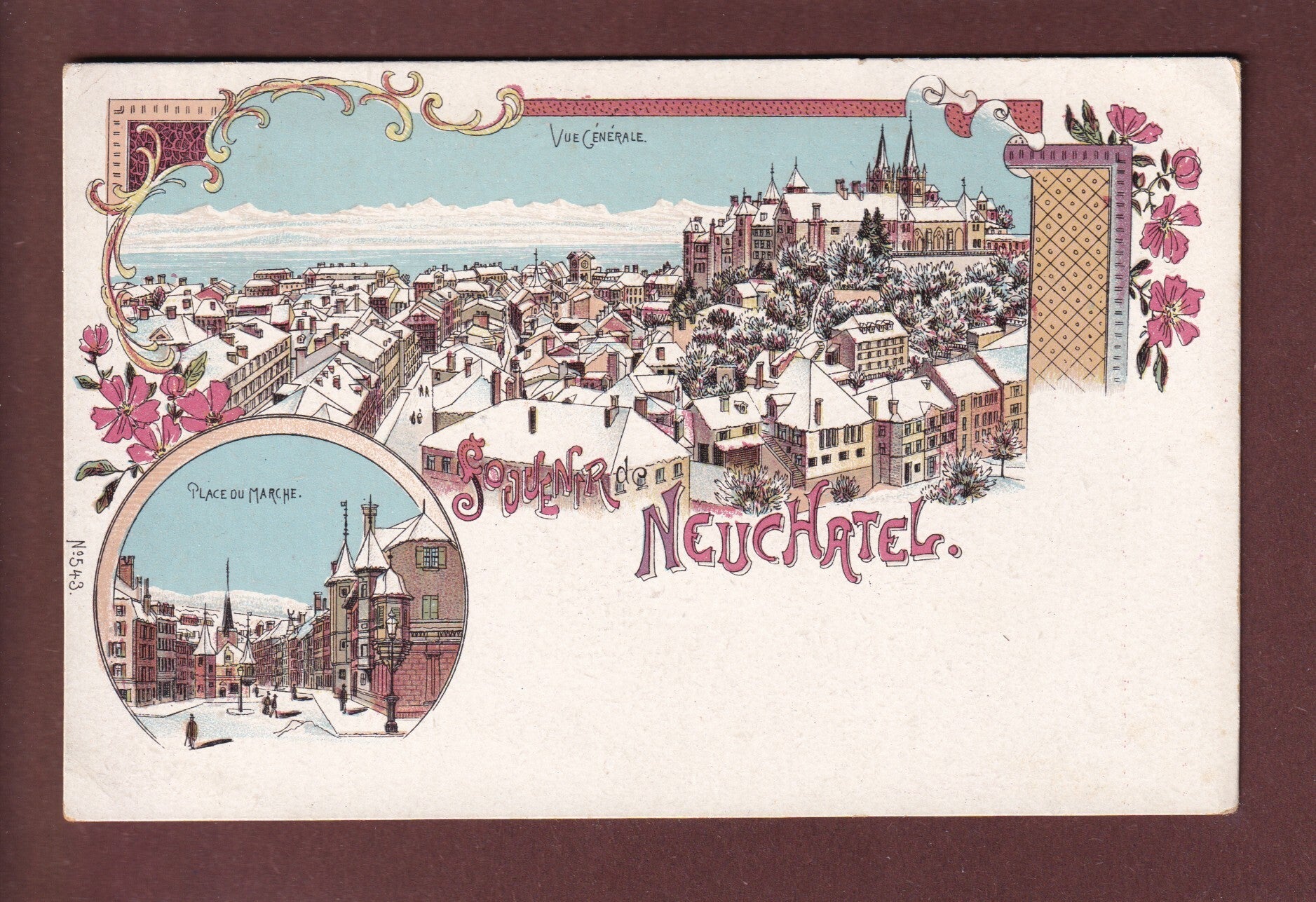 Souvenir de NEUCHÂTEL sous la neige