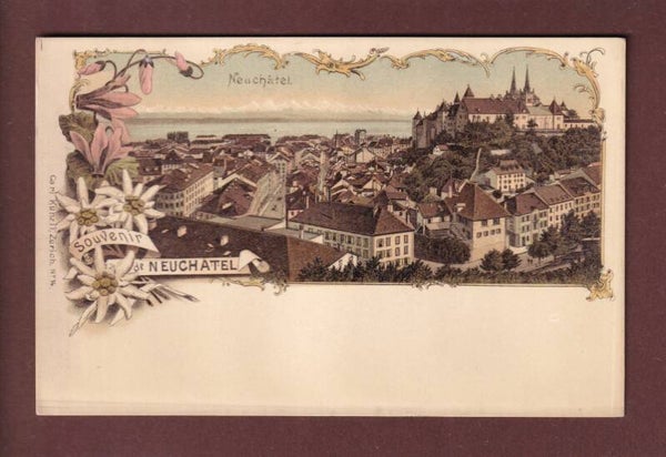 Souvenir de NEUCHÂTEL - Litho Künzli