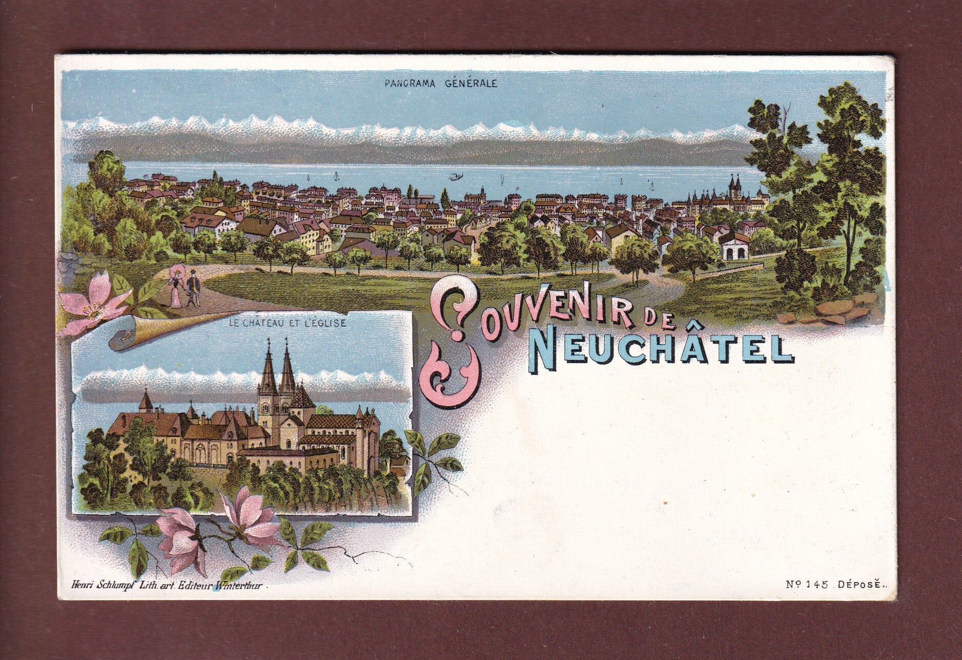 Souvenir de NEUCHÂTEL - Litho Schlumpf