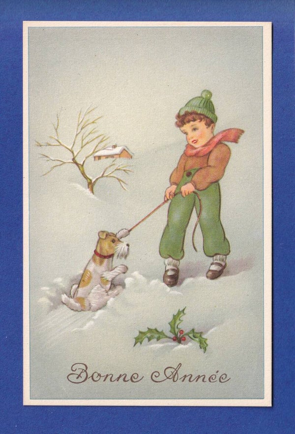 NOUVEL AN - Enfant - Chien