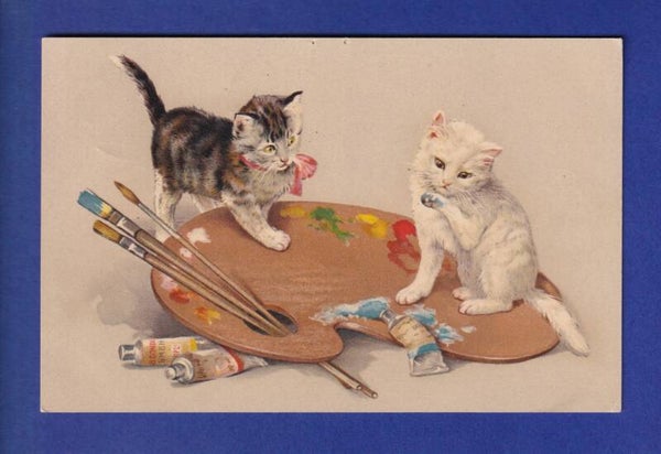 CHAT - Chats peintres // petits trous //