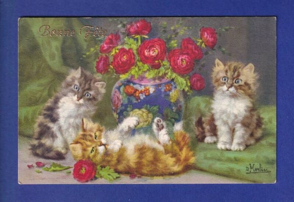 CHAT - Chats et fleurs - D. Merlin