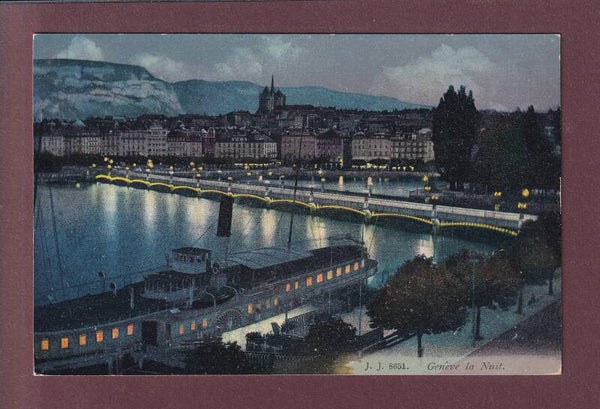 GENEVE la nuit - Bateau CGN