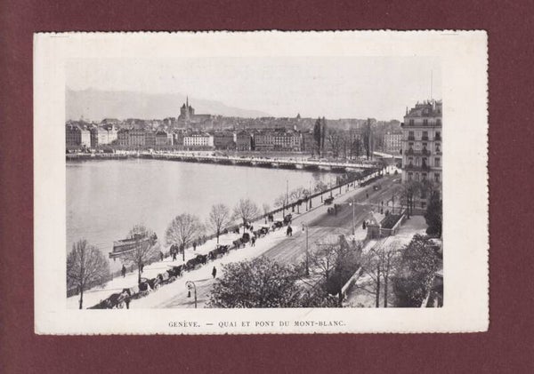 GENEVE - Quai et Pont du Mont-Blanc - Attelages