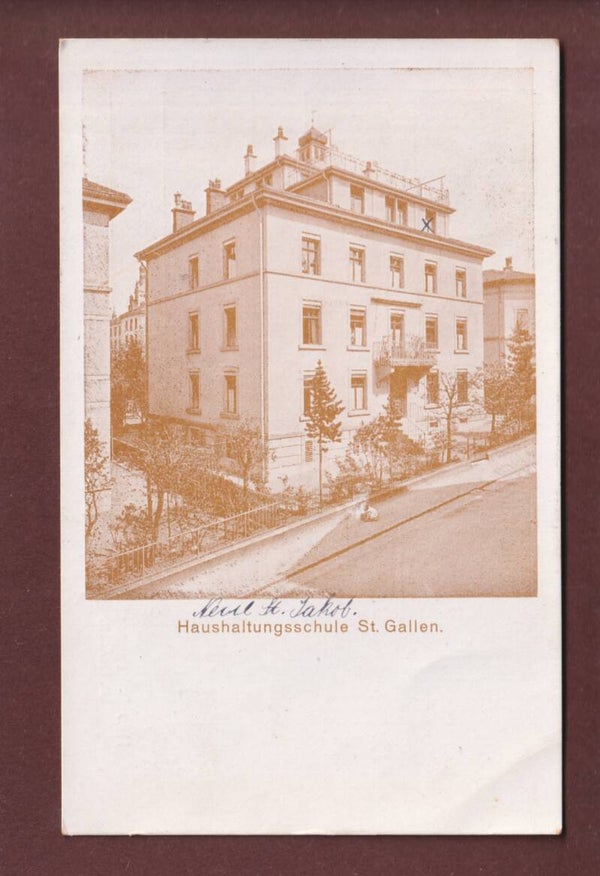 ST. GALLEN - Haushaltungsschule - 1919 // Eckbug //