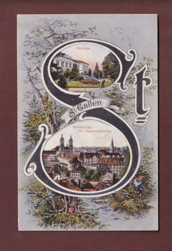 ST. GALLEN - Museum - Stiftskirche - 1908