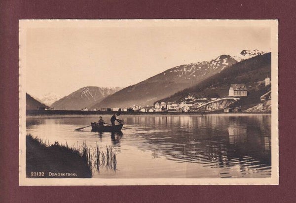 DAVOS - Fiescher auf Davosersee - 1918 //Eckbug //