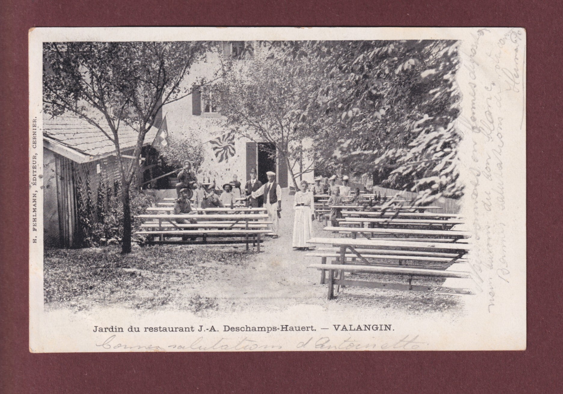 VALANGIN - Restaurant Deschamps-Hauert - 1903 CORCELLES