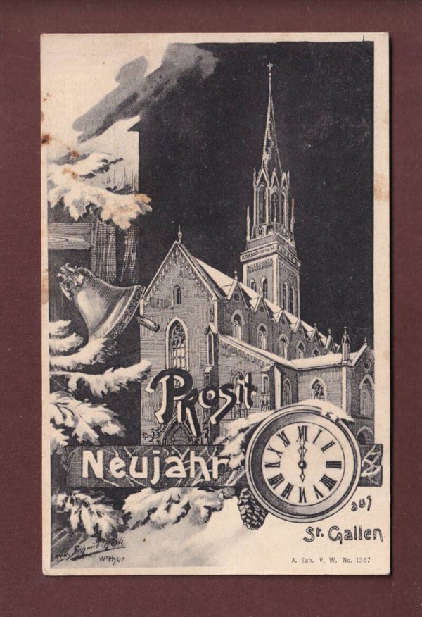 ST. GALLEN - Prosit Neujahr - 1906