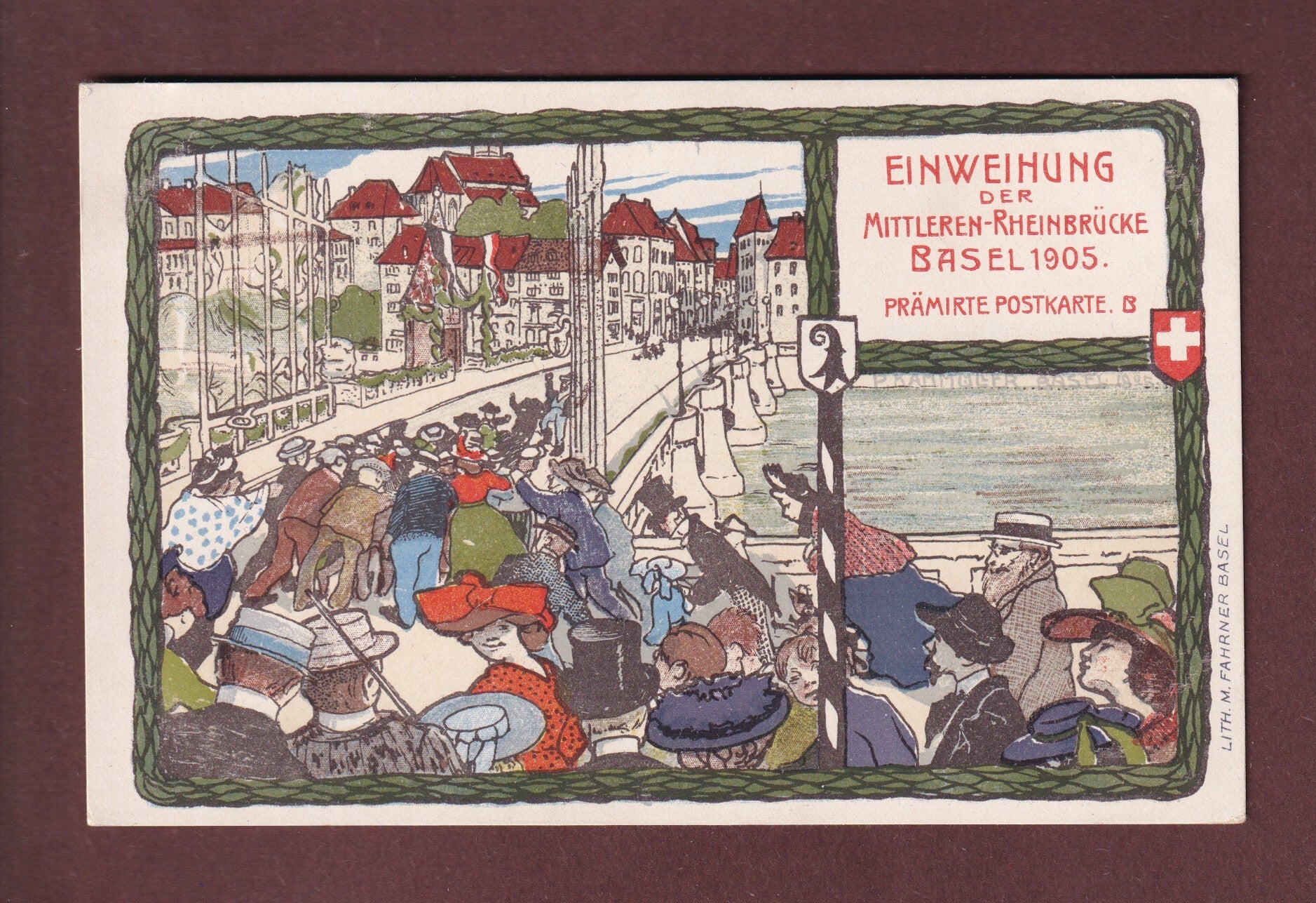 BASEL - Einweihung der Mittlere Rheinbrücke 1905