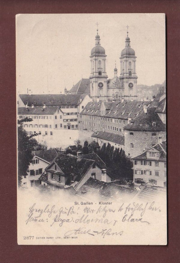ST. GALLEN - Kloster - 1905 // Eckbug //