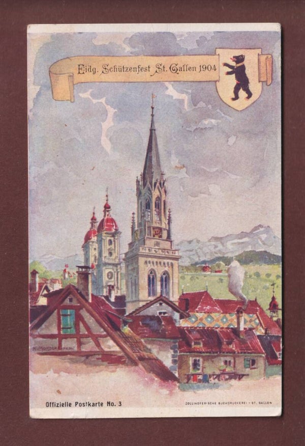 ST. GALLEN - Schützenfest 1904 // Riss + Eckbug //