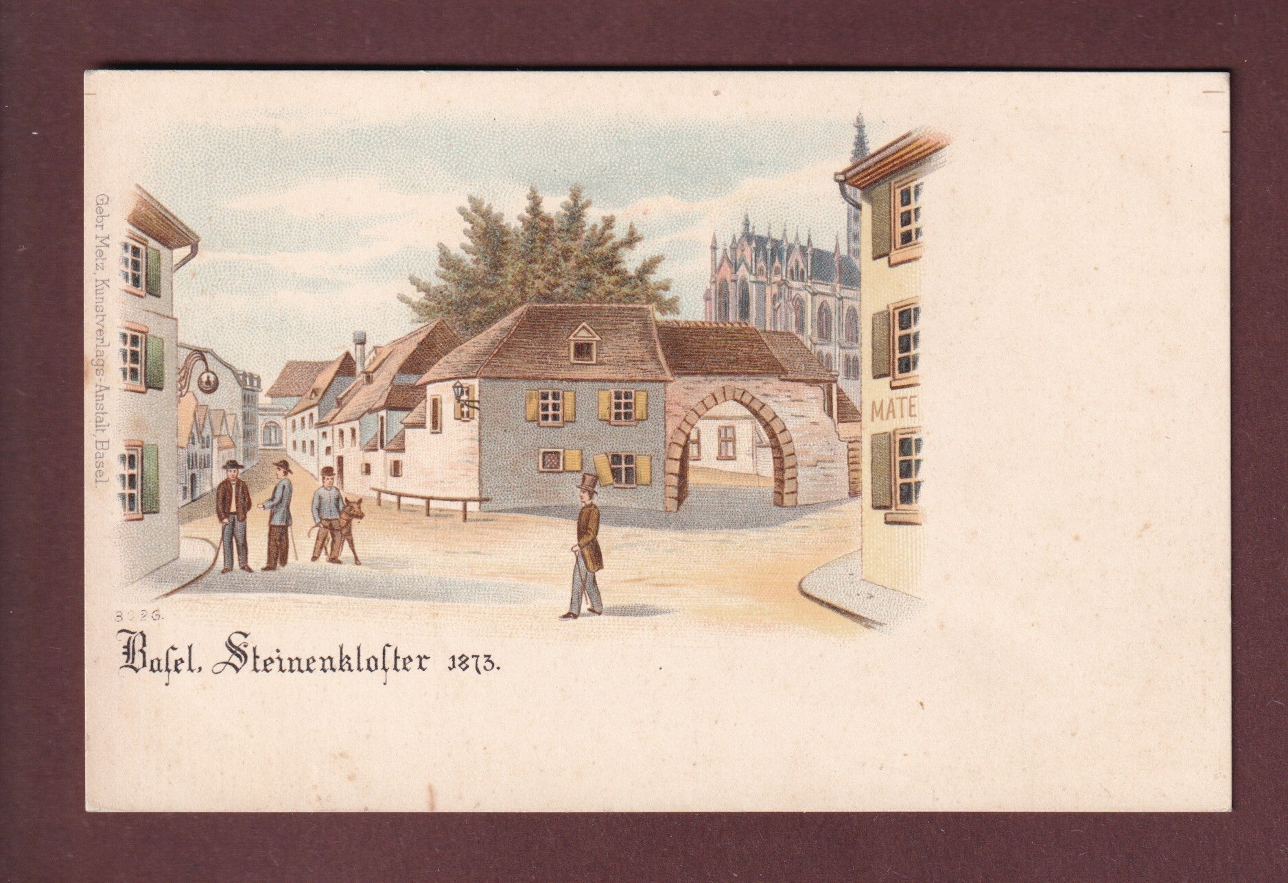 BASEL - Steinenkloster - Litho Metz
