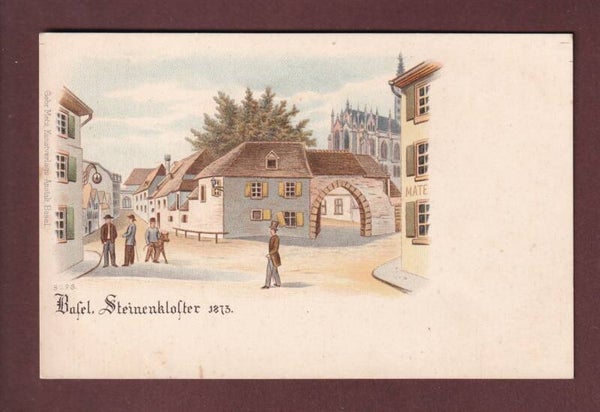 BASEL - Steinenkloster - Litho Metz