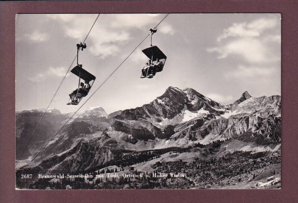 BRAUNWALD - Sesselbahn - Ortstock - 1962