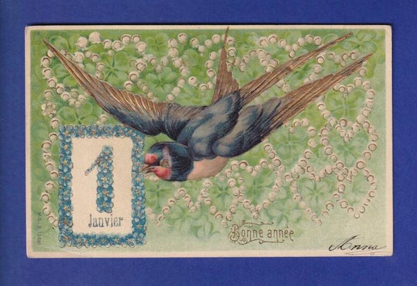 OISEAU - Hirondelle - Bonne Année