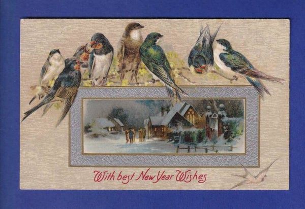 OISEAU - Hirondelles - New Year Wishes