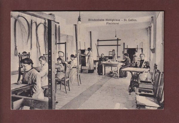 ST. GALLEN - Blindenheim Heiligkreuz - Flechterei