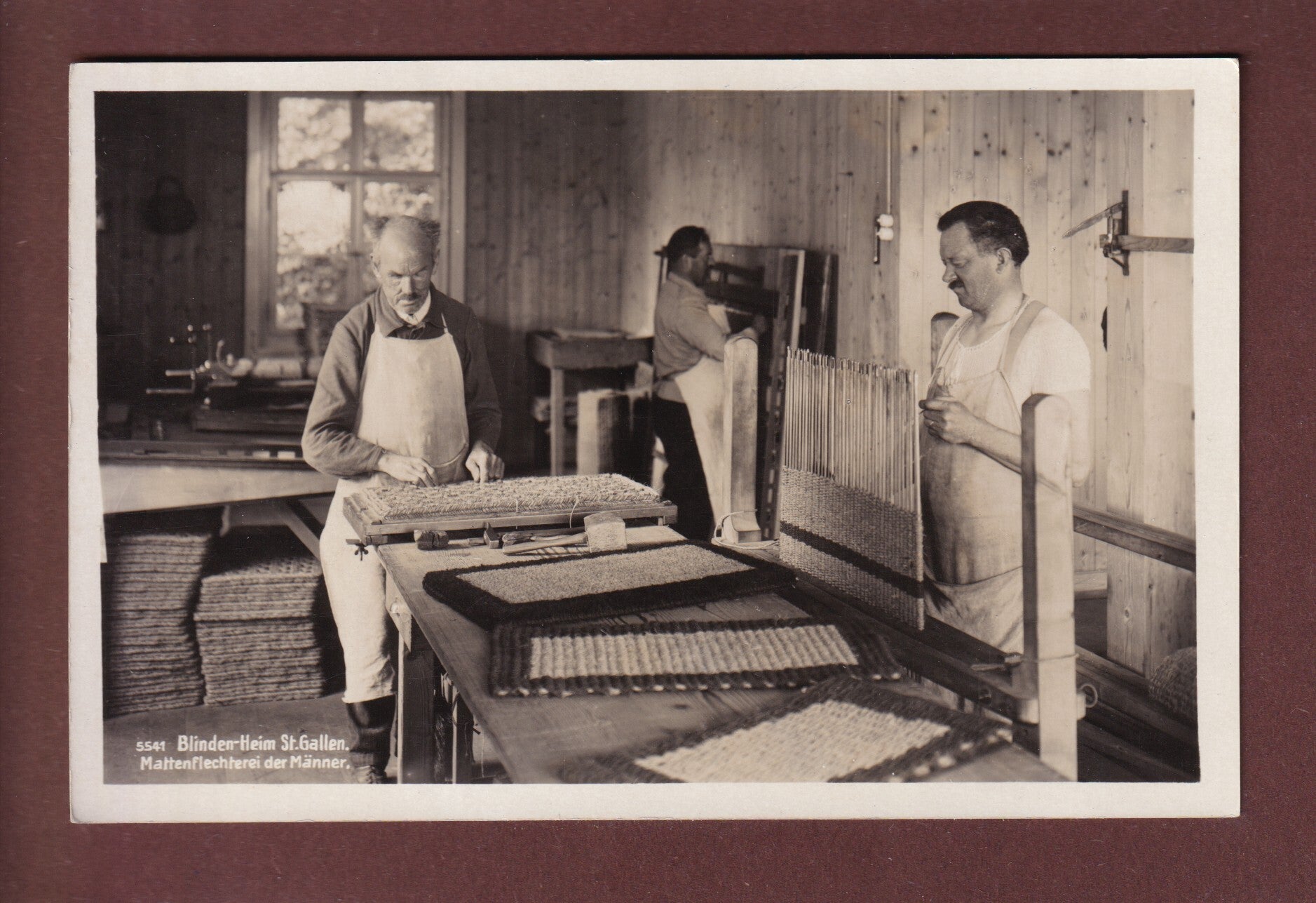 ST. GALLEN - Blinden-Heim - Mattenflechterei