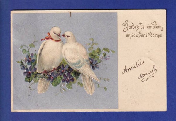 OISEAU - Colombes - Carte gauffrée