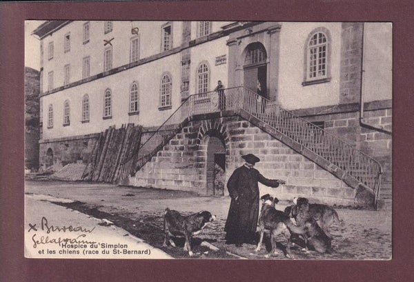 Hospice du SIMPLON - Maître et chiens - 1916 - Feldpost