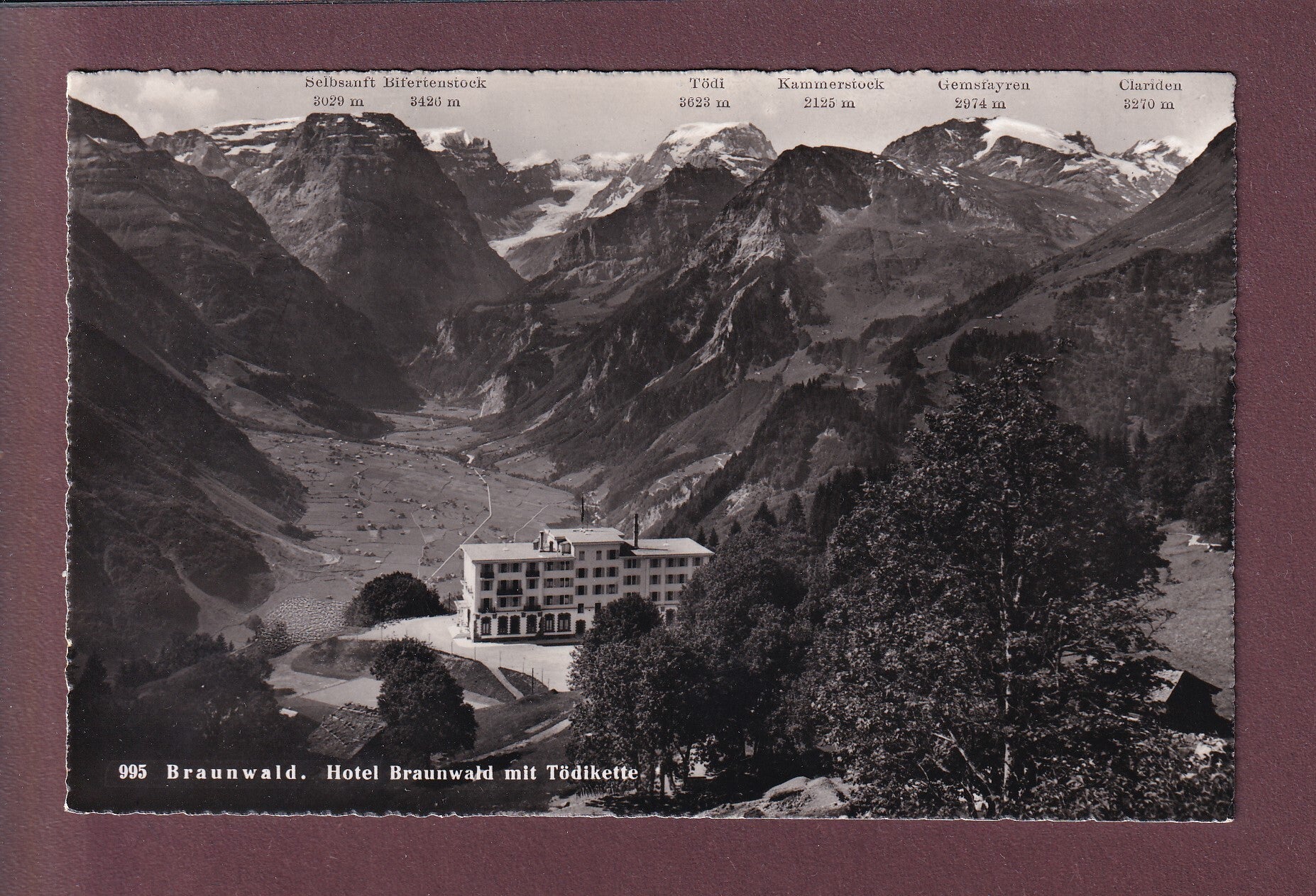 BRAUNWALD - Hotel - Tödikette - 1955