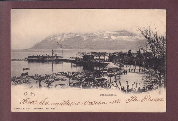 LAUSANNE - Ouchy - Débarcadère - Bateau CGN - 1901